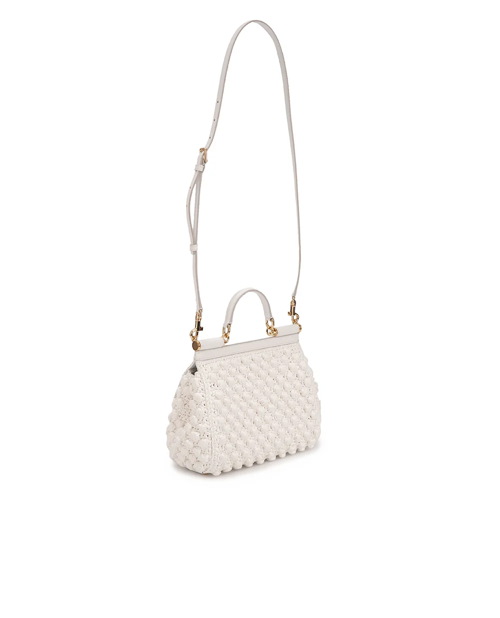 Сумка Sicily Large Dolce&Gabbana BB6002-AY208, белый цвет • Купить в интернет-магазине Kameron