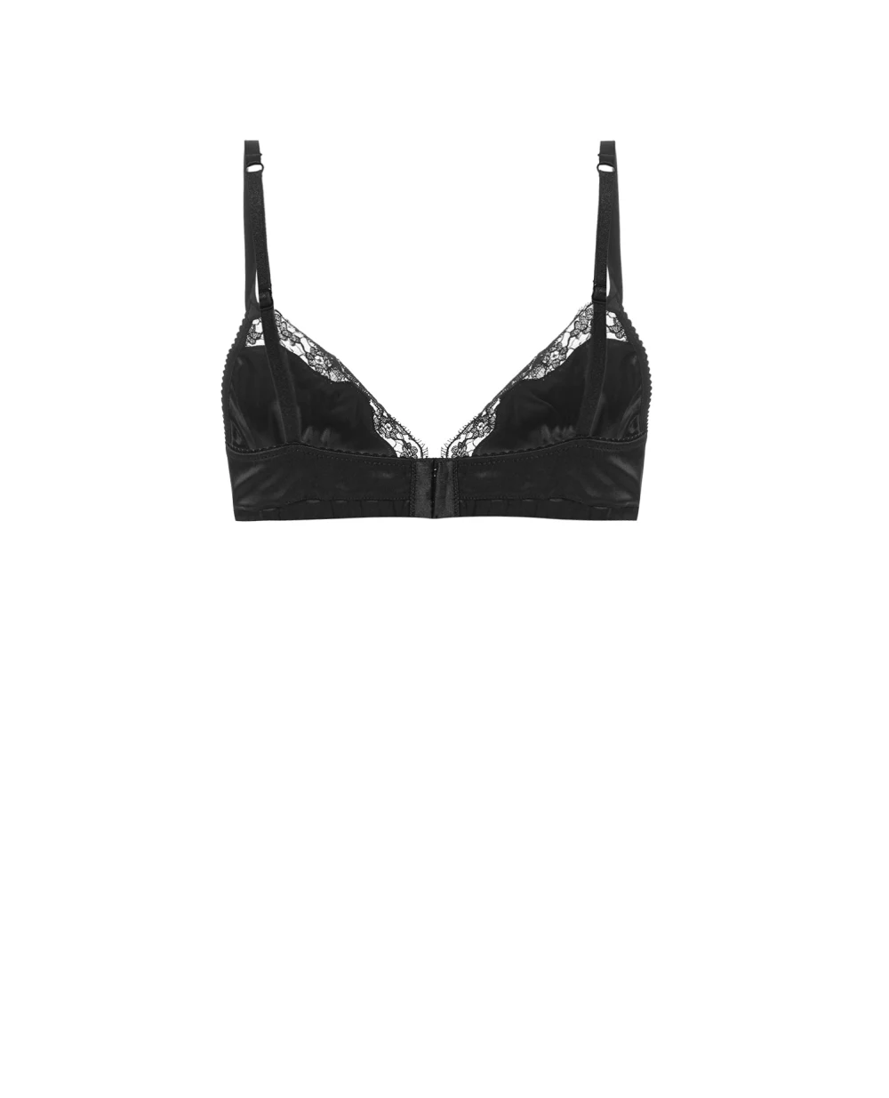 Шелковый бюстгальтер Dolce&Gabbana O1A01T-FUAD8, черный цвет • Купить в интернет-магазине Kameron
