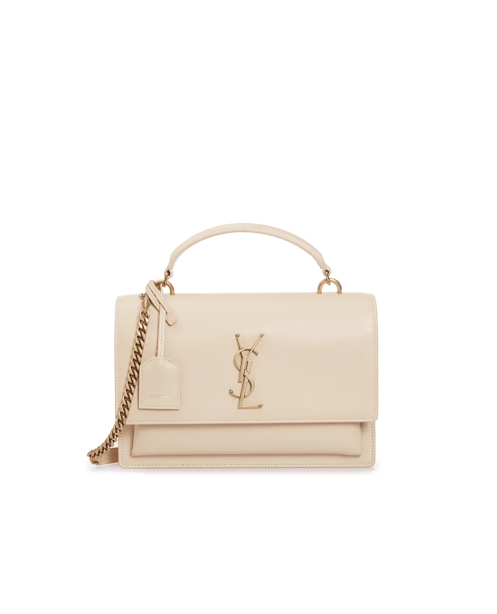 Кожаная сумка Sunset Saint Laurent 634723-D420W-, бежевый цвет • Купить в интернет-магазине Kameron