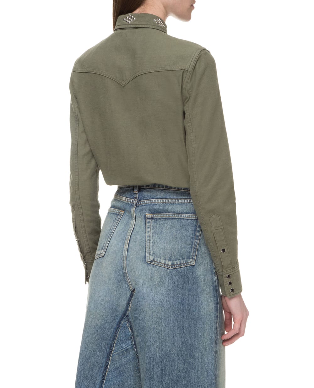 Рубашка Saint Laurent 578953-Y519V, зеленый цвет • Купить в интернет-магазине Kameron