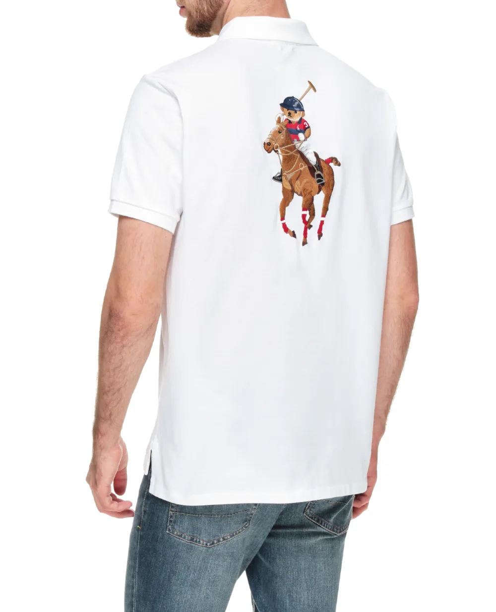Поло Polo Ralph Lauren 710853313001, белый цвет • Купить в интернет-магазине Kameron