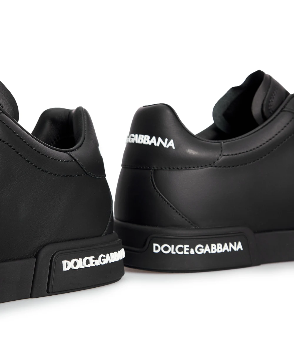 Кеды Portofino из кожи Dolce&Gabbana CS2213-AA335, черный цвет • Купить в интернет-магазине Kameron