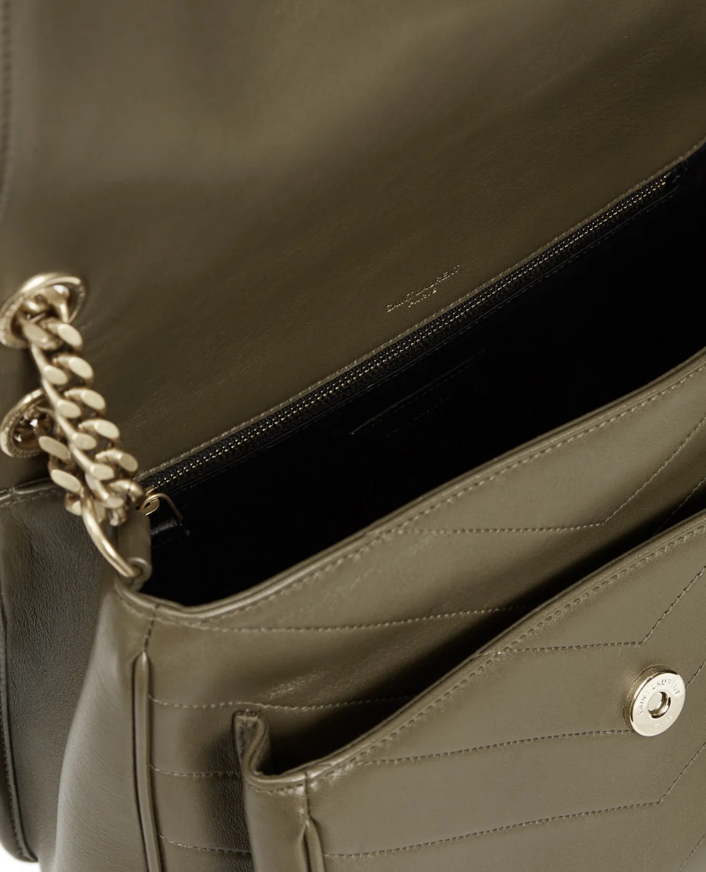 Кожаная сумка Niki Medium Saint Laurent 633158-1EL07-, зеленый цвет • Купить в интернет-магазине Kameron