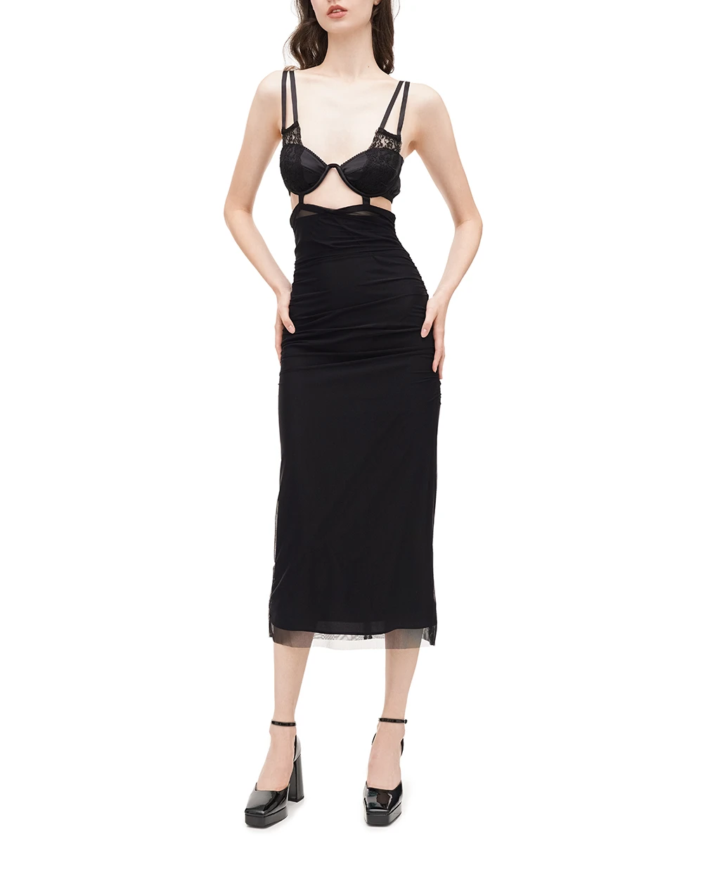 Платье Dolce&Gabbana F6JHFT-FLRDA, черный цвет • Купить в интернет-магазине Kameron