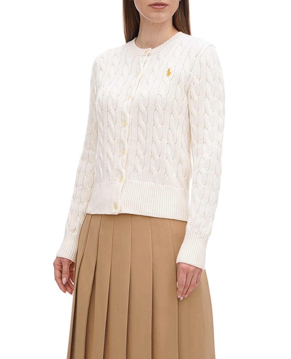 Кардиган Polo Ralph Lauren 211892549002, молочный цвет • Купить в интернет-магазине Kameron