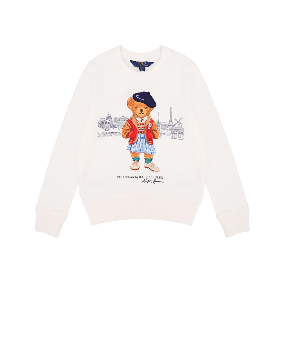 Детский свитшот Polo Bear Polo Ralph Lauren Kids 313934976001, белый цвет • Купить в интернет-магазине Kameron