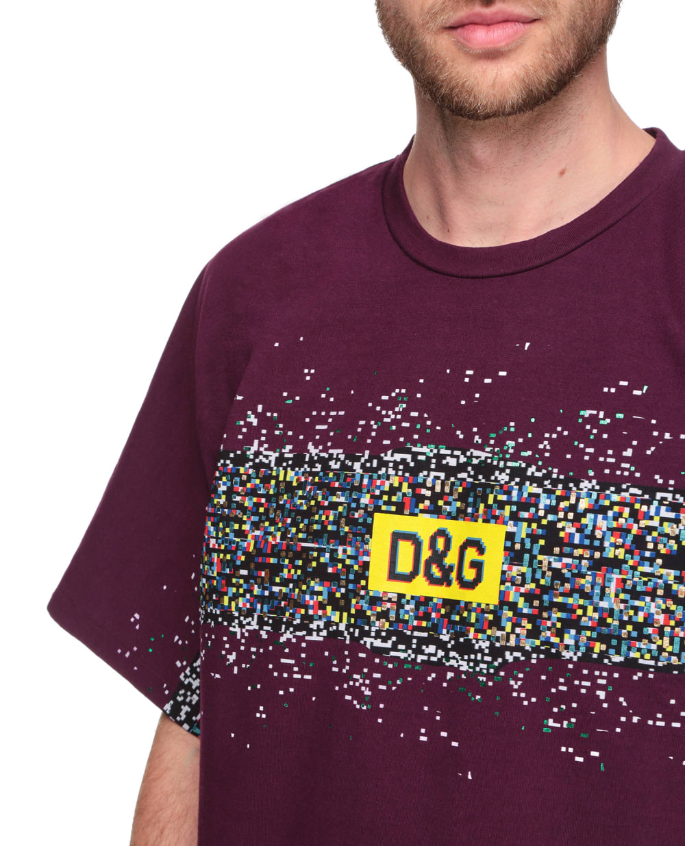 Футболка Dolce&Gabbana G8NR1T-HU7IL, фиолетовый цвет • Купить в интернет-магазине Kameron