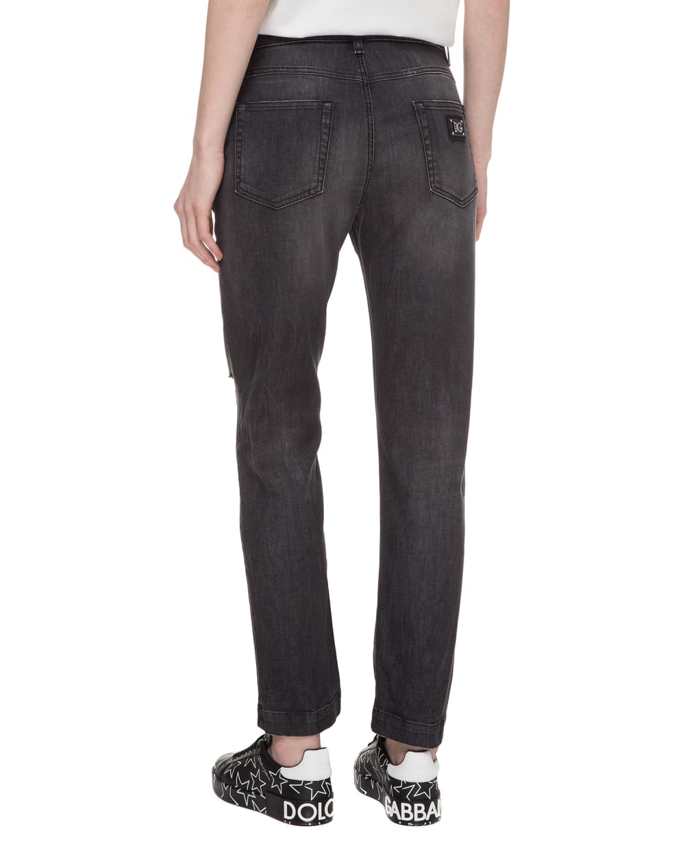 Джинсы Boyfriend Dolce&Gabbana FTAIAD-G899D, серый цвет • Купить в интернет-магазине Kameron