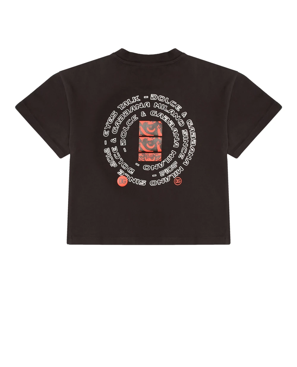 Детская футболка Dolce&Gabbana Kids L4JTDV-G7B0I-S, черный цвет • Купить в интернет-магазине Kameron