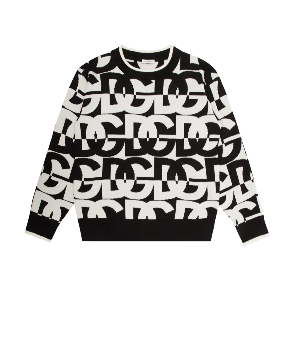 Детский шерстяной джемпер Dolce&Gabbana Kids L4KWC5-JBVT5-B, черный цвет • Купить в интернет-магазине Kameron