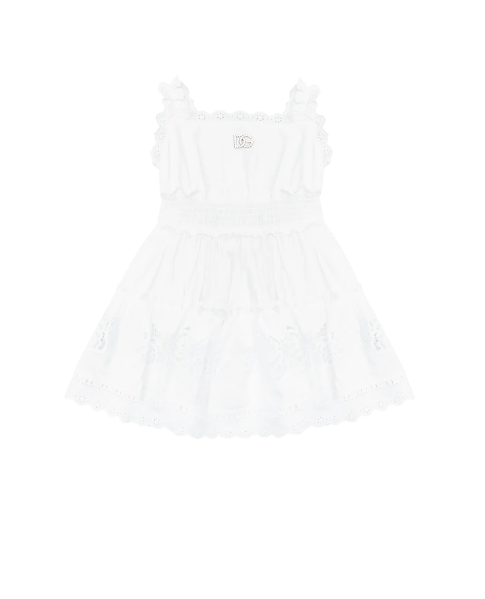 Сарафан Dolce&Gabbana Kids L53DB9-FU5UB-B, белый цвет • Купить в интернет-магазине Kameron