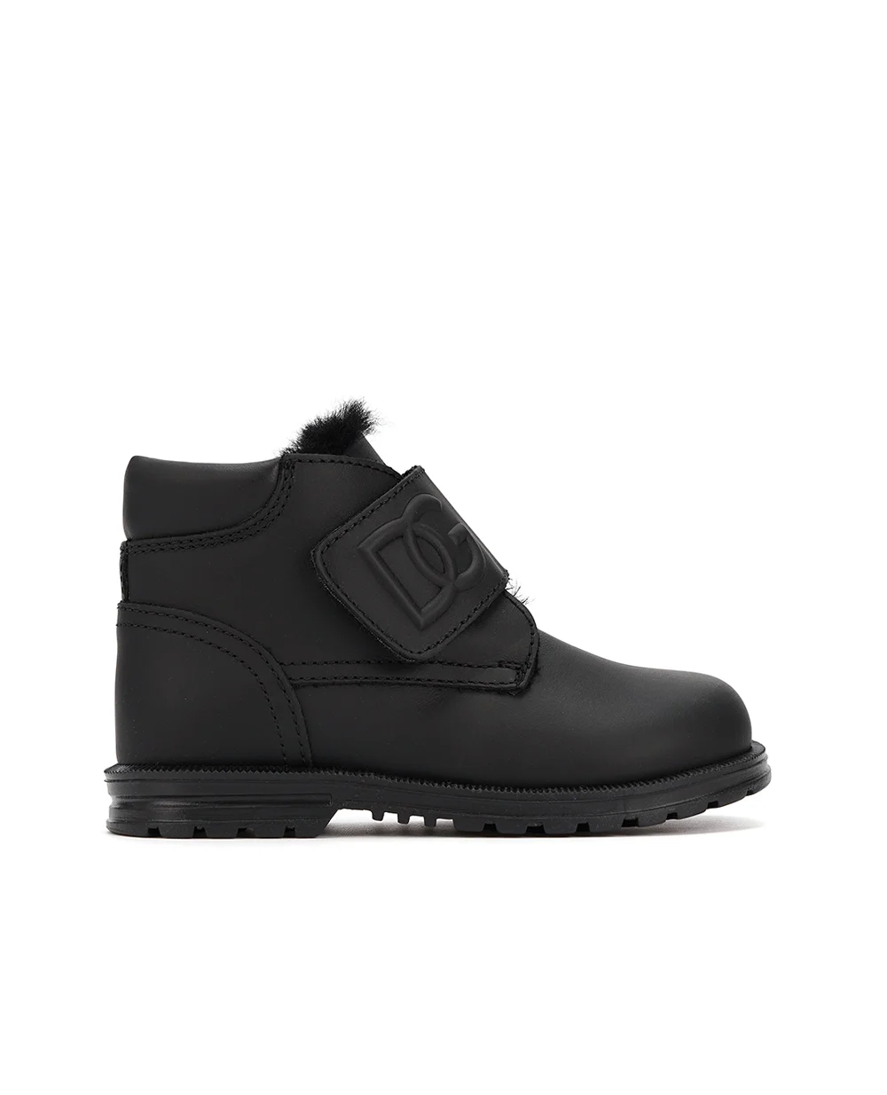 Дитячі шкіряні черевики Dolce&Gabbana Kids DL0080-A5660, чорний колір • Купити в інтернет-магазині Kameron