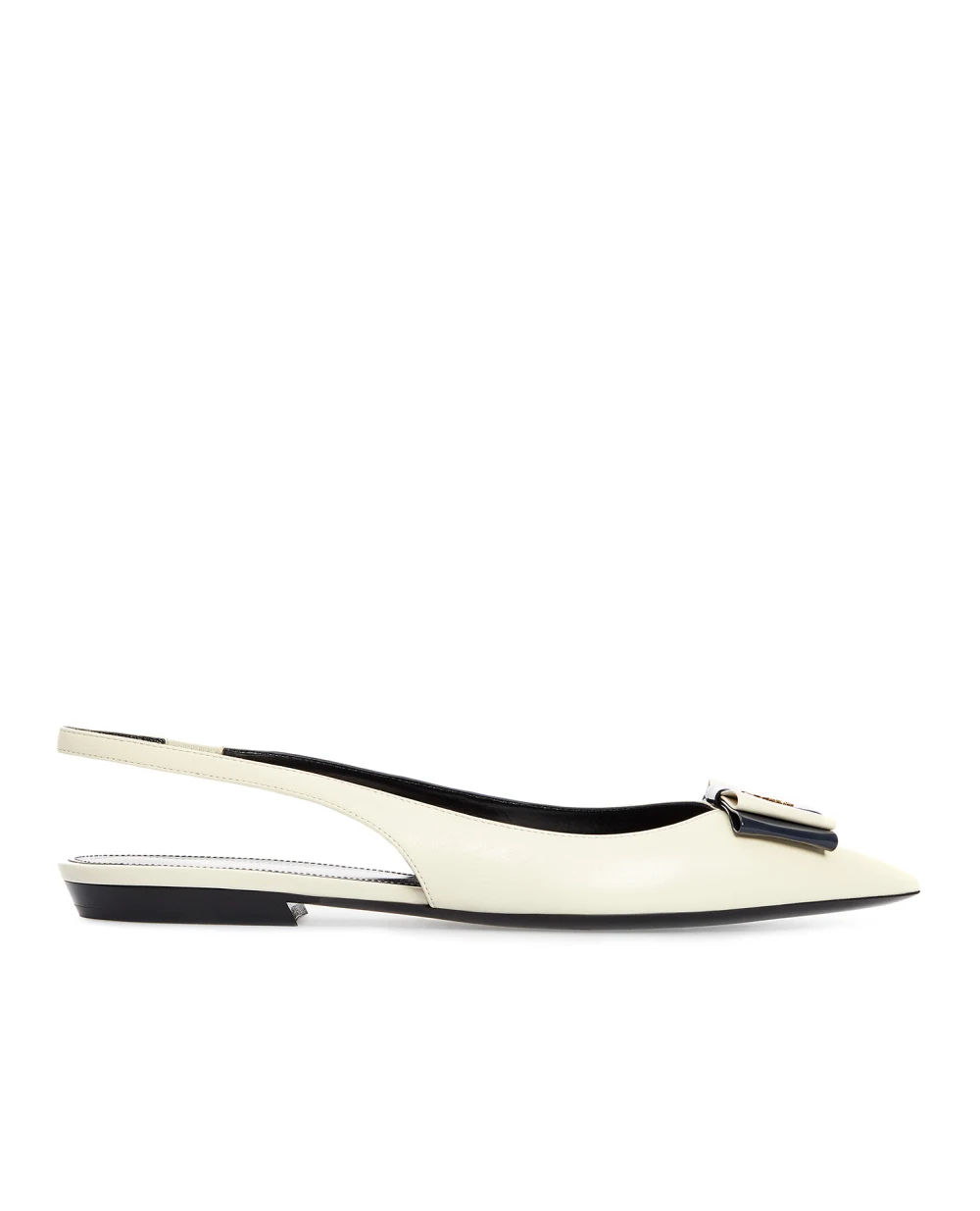 Кожаные слингбэки Anais 10 Saint Laurent 649621-1ZJ10, белый цвет • Купить в интернет-магазине Kameron