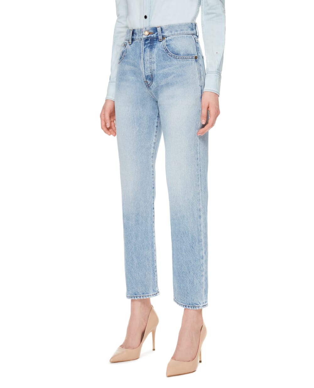 Джинсы Saint Laurent 648437-Y372Y, голубой цвет • Купить в интернет-магазине Kameron
