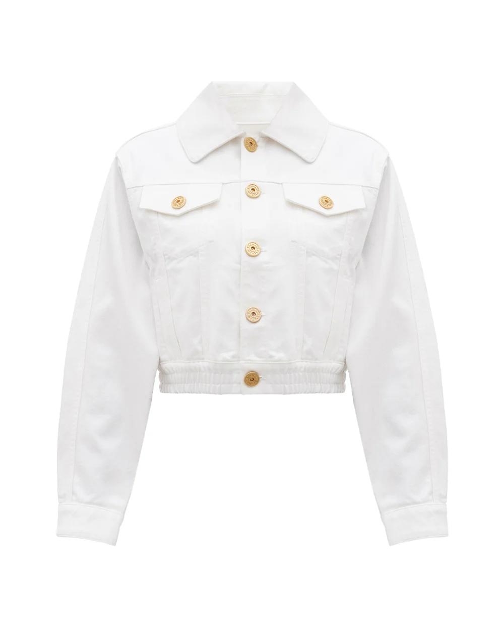 Джинсовая куртка Balmain CF1TC083DB69, белый цвет • Купить в интернет-магазине Kameron