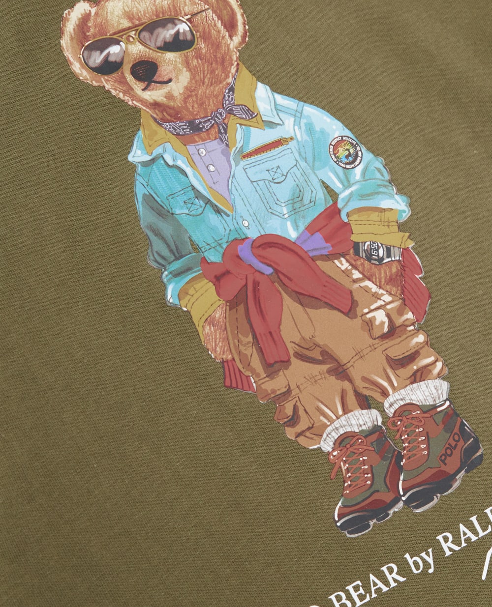 Детский лонгслив Polo Bear Polo Ralph Lauren Kids 321883623003, зеленый цвет • Купить в интернет-магазине Kameron