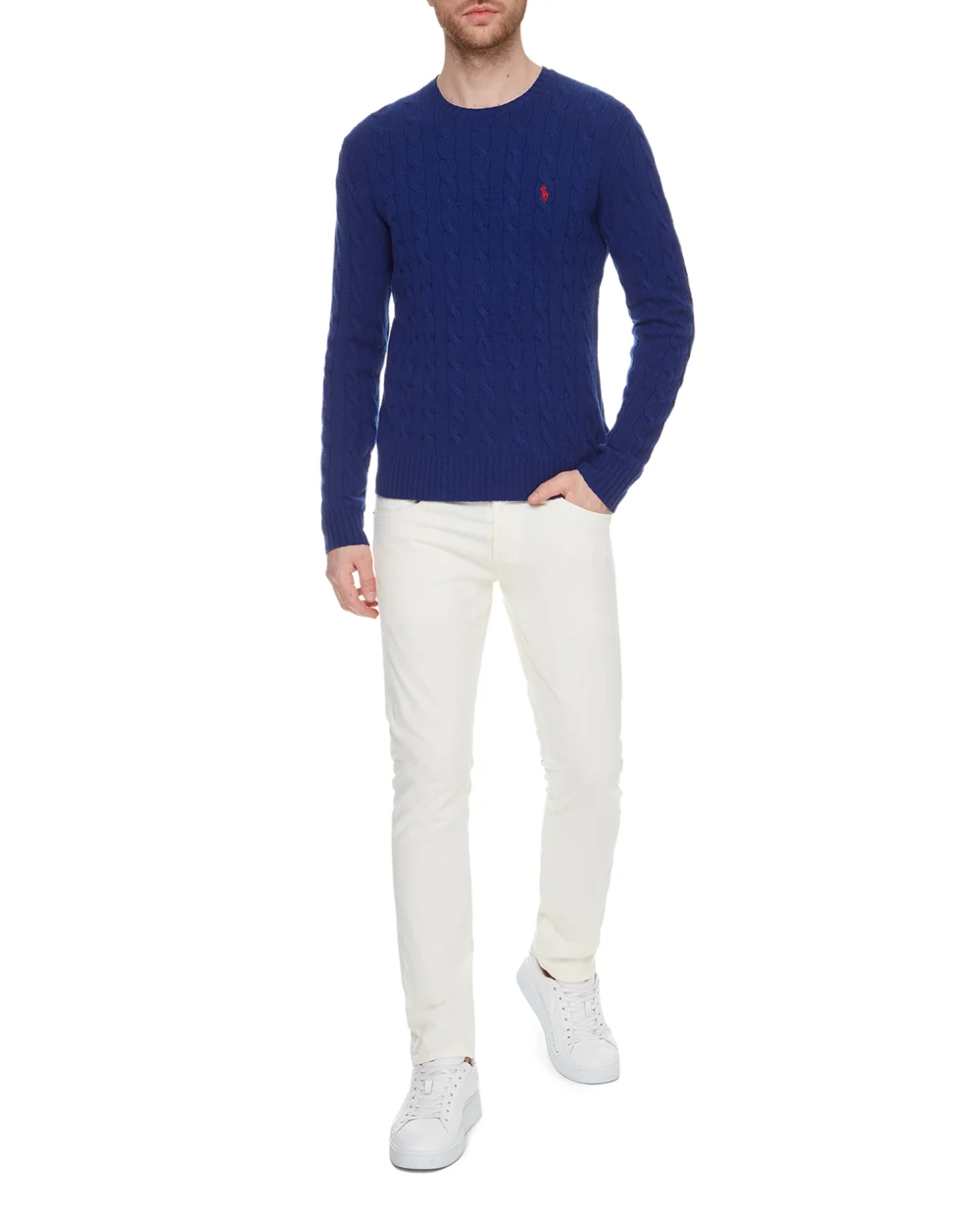 Шерстяной джемпер Polo Ralph Lauren 710719546006, синий цвет • Купить в интернет-магазине Kameron
