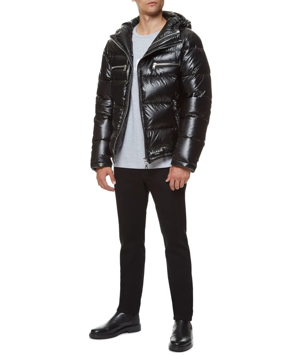 Пуховик Balmain WH1TP009X112, черный цвет • Купить в интернет-магазине Kameron