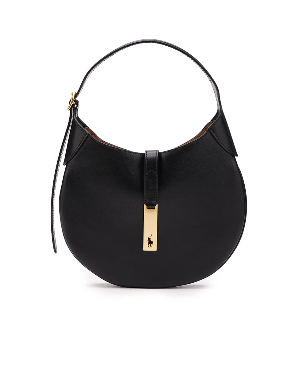 Кожаная сумка Polo ID Shoulder Bag Small Polo Ralph Lauren 428887854001, черный цвет • Купить в интернет-магазине Kameron