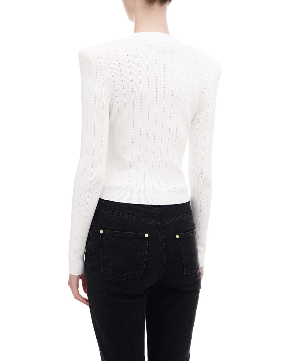 Кардиган Balmain DF1KL007KB07, белый цвет • Купить в интернет-магазине Kameron