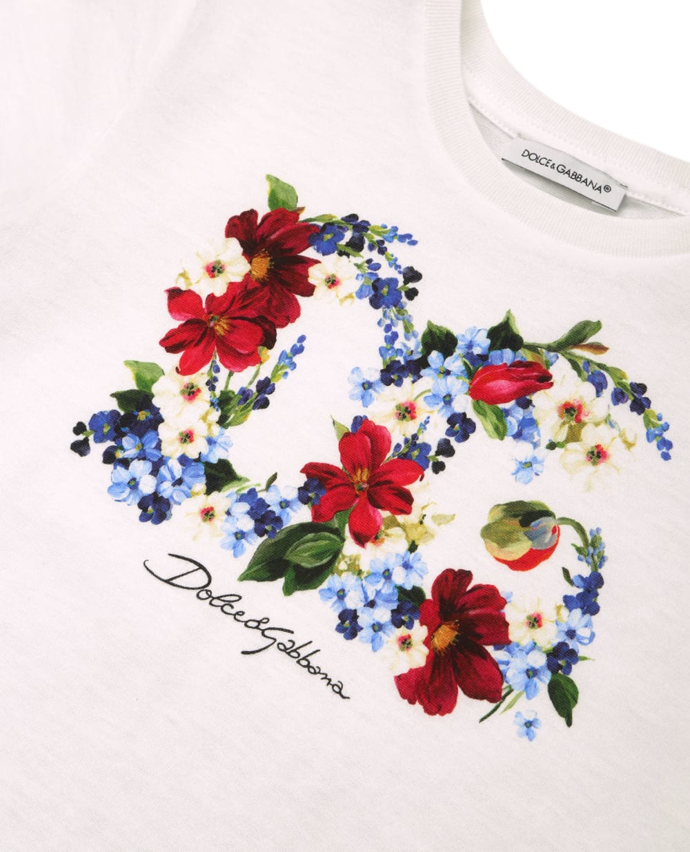 Детская футболка Dolce&Gabbana Kids L5JTHZ-G7CF9-B, белый цвет • Купить в интернет-магазине Kameron