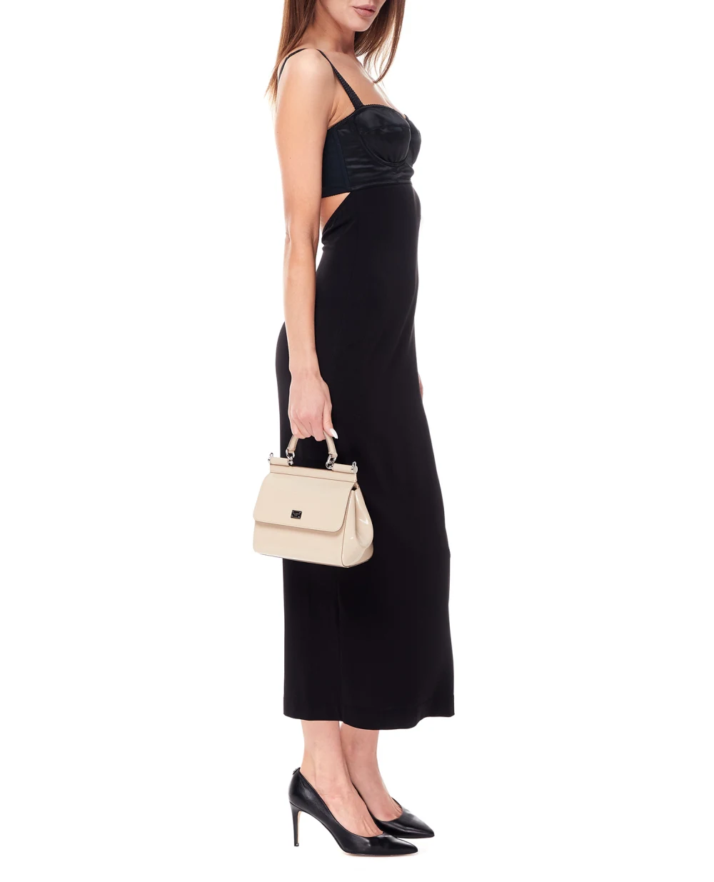 Кожаная сумка Sicily Dolce&Gabbana BB6003-AI413, бежевый цвет • Купить в интернет-магазине Kameron