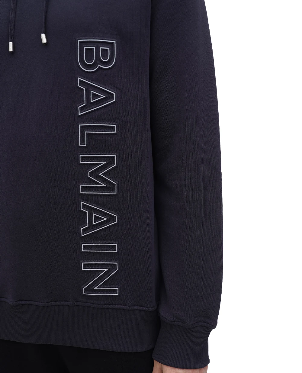 Худи Balmain BH0JT046BC22, темно-синий цвет • Купить в интернет-магазине Kameron