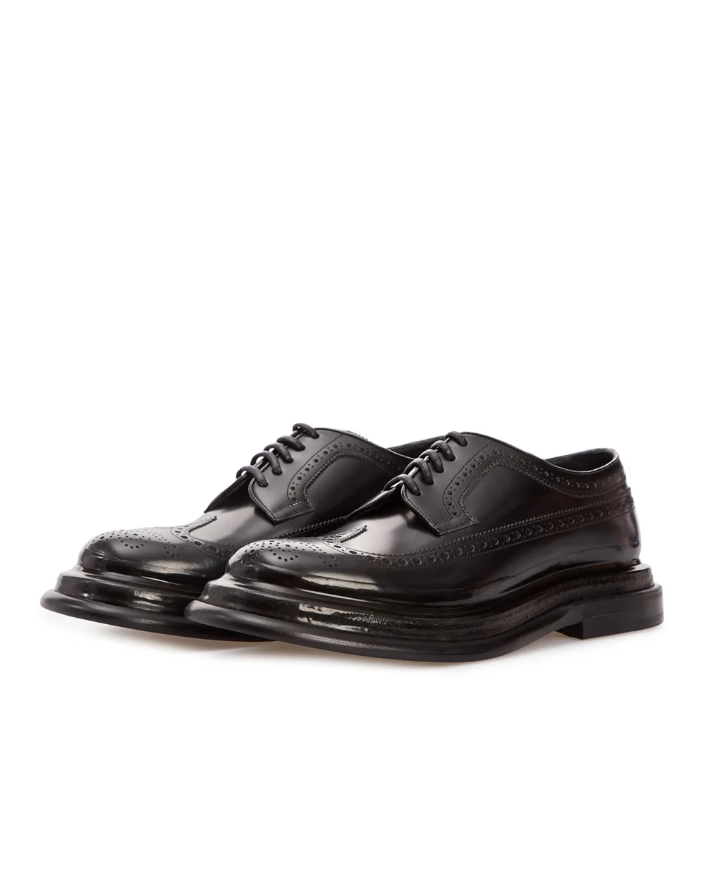 Кожаные броги Dolce&Gabbana A10710-A1203, черный цвет • Купить в интернет-магазине Kameron