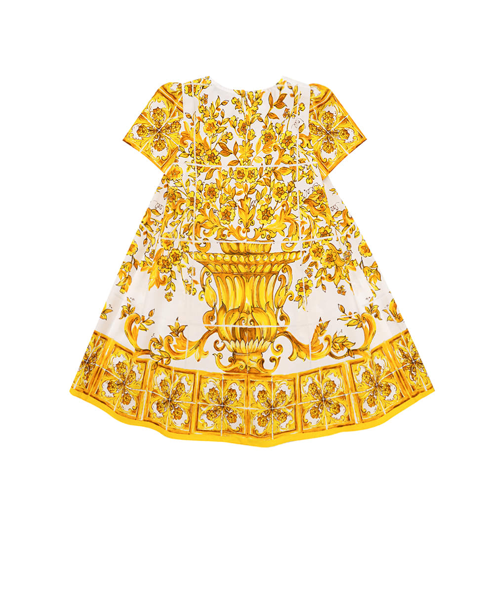 Дитяча сукня Dolce&Gabbana Kids L23DI5-FI5JW, жовтий колір • Купити в інтернет-магазині Kameron