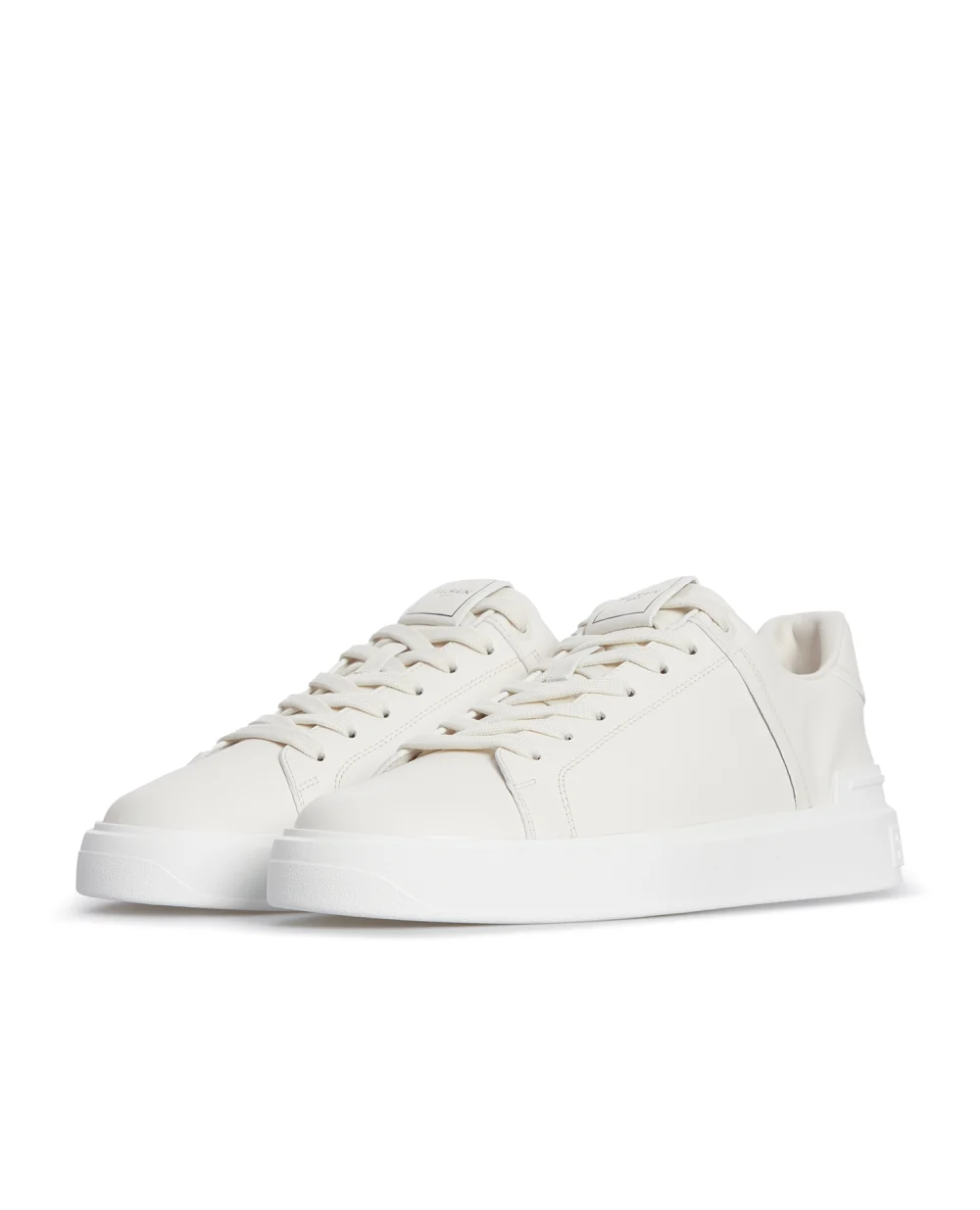Шкіряні снікери B-Court Balmain AM1VI288LVTR, білий колір • Купити в інтернет-магазині Kameron