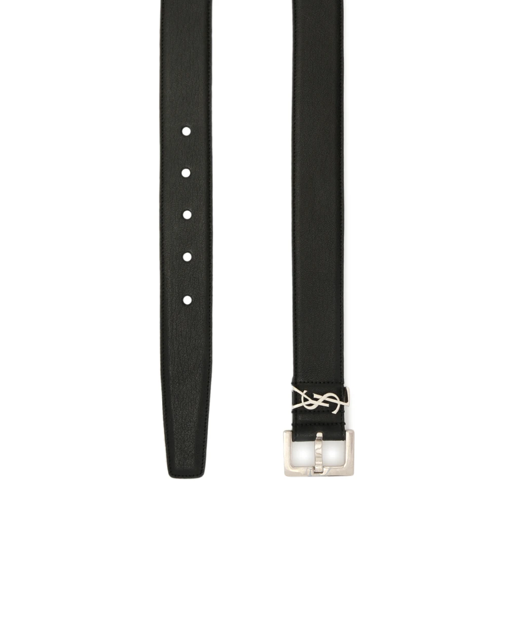 Кожаный ремень Saint Laurent 634440-BRM0E, черный цвет • Купить в интернет-магазине Kameron