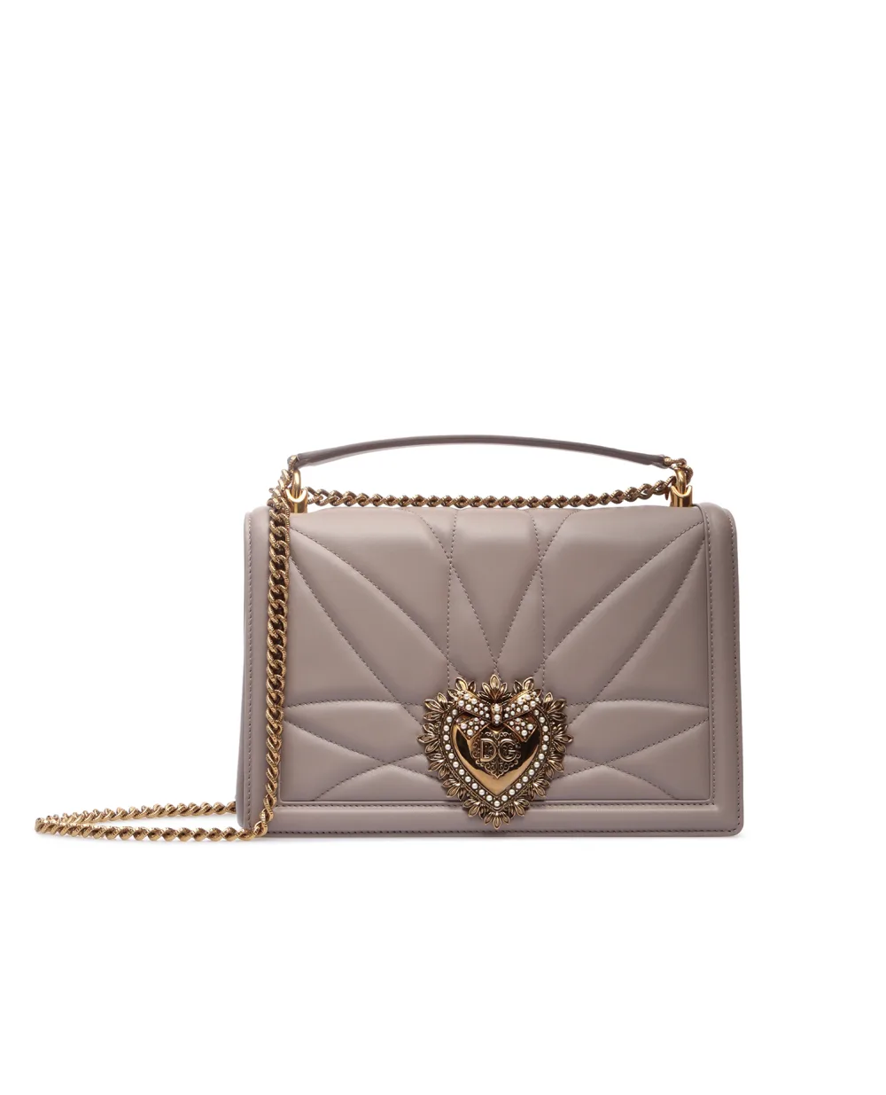 Кожаная сумка Devotion Dolce&Gabbana BB6651-AV967FW19, розовый цвет • Купить в интернет-магазине Kameron