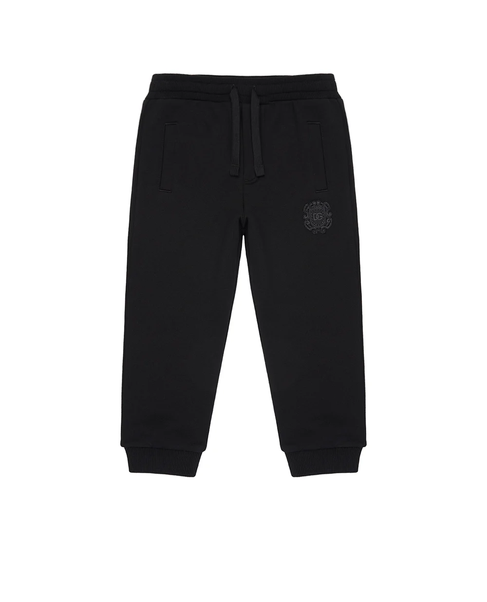 Дитячі спортивні штани (костюм) Dolce&Gabbana Kids L1JPT0-G7QK2, чорний колір • Купити в інтернет-магазині Kameron