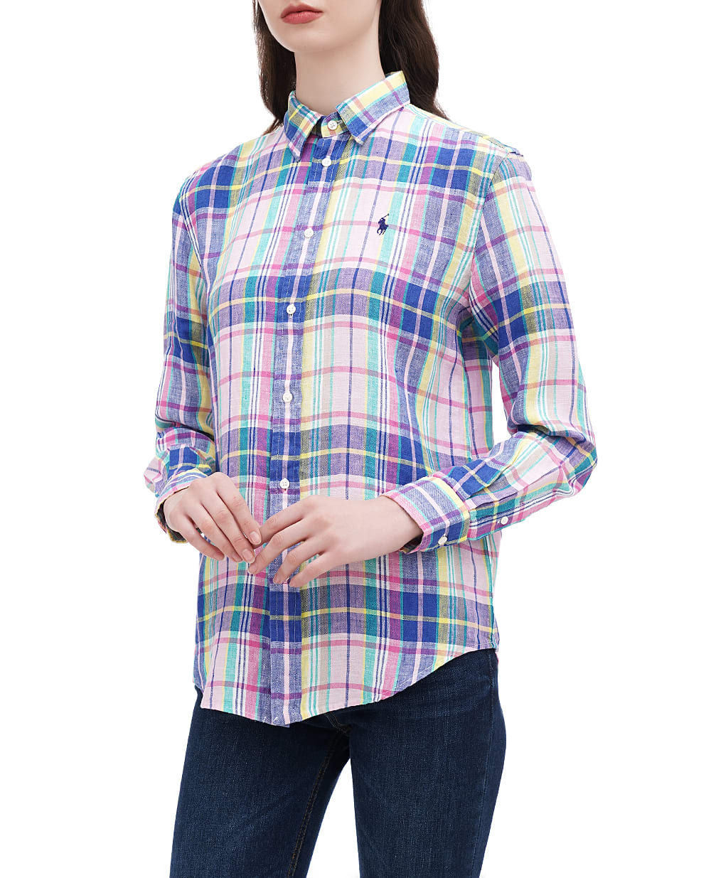Льняная рубашка Polo Ralph Lauren 211920926006, разноцветный цвет • Купить в интернет-магазине Kameron