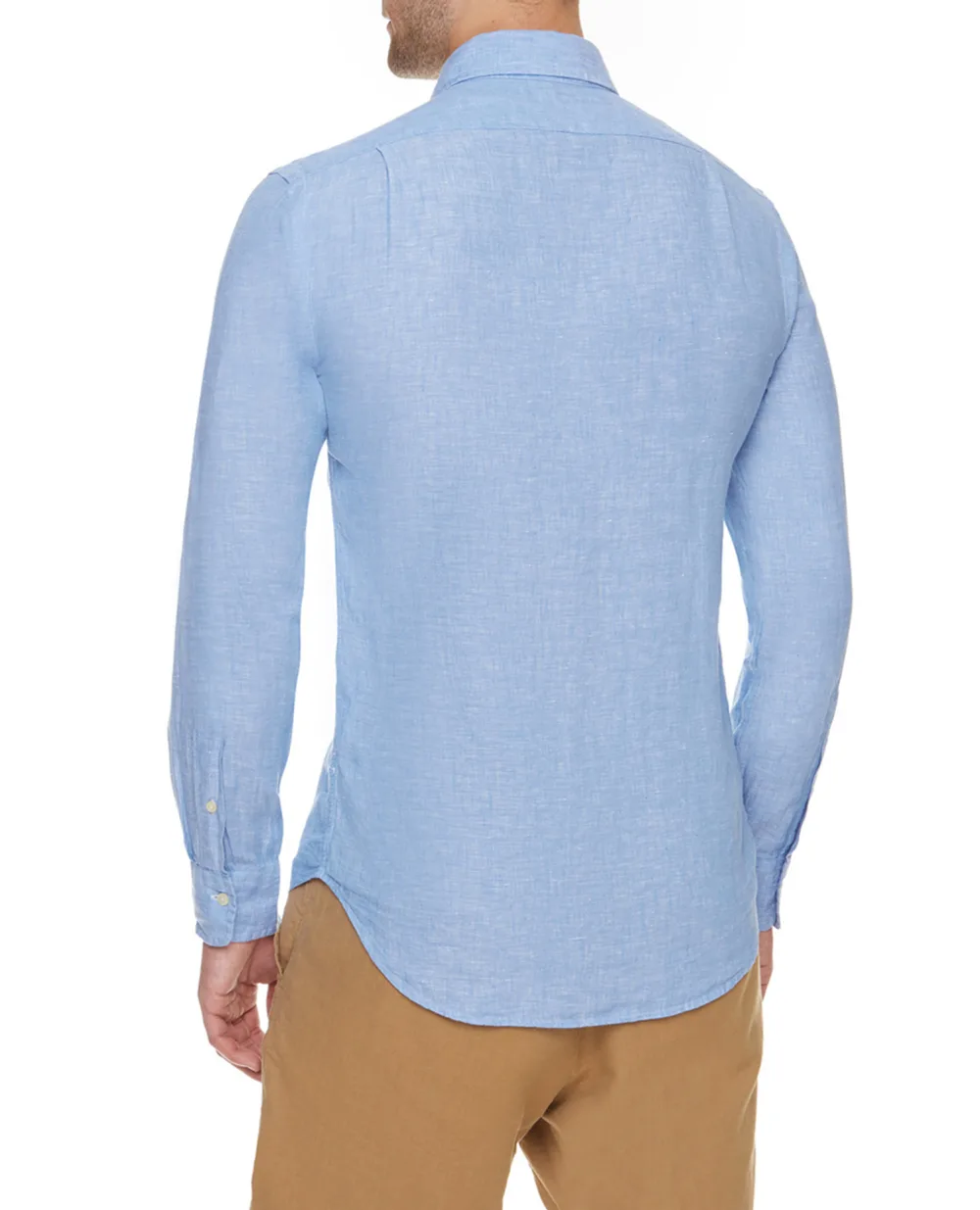 Льняная рубашка Polo Ralph Lauren 710835509001, голубой цвет • Купить в интернет-магазине Kameron