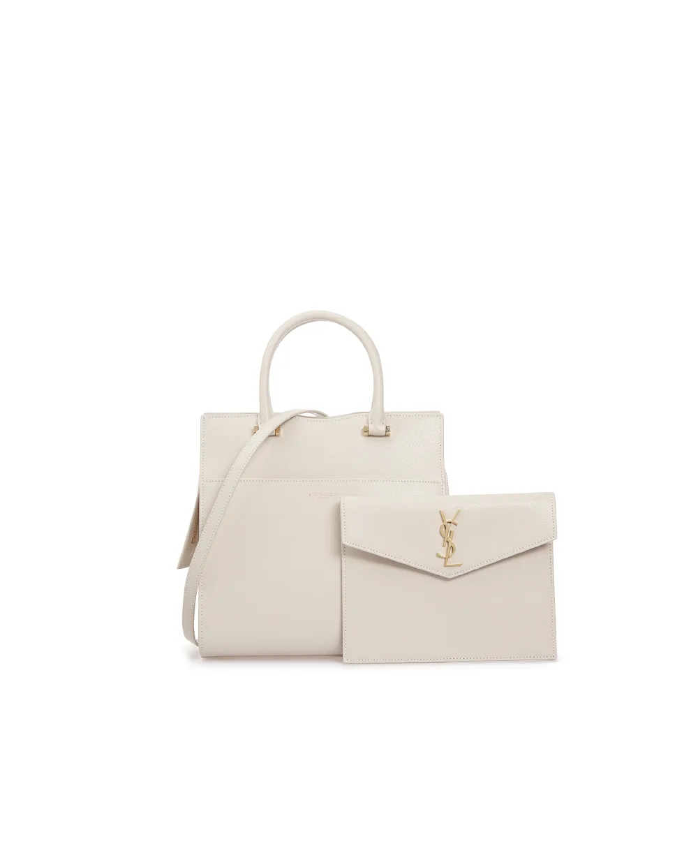 Кожаная сумка Uptown Saint Laurent 634730-1KA0J-, белый цвет • Купить в интернет-магазине Kameron