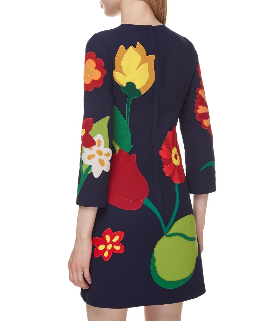 Шерстяное платье Dolce&Gabbana F6Q4ZZ-FU2TZ, разноцветный цвет • Купить в интернет-магазине Kameron