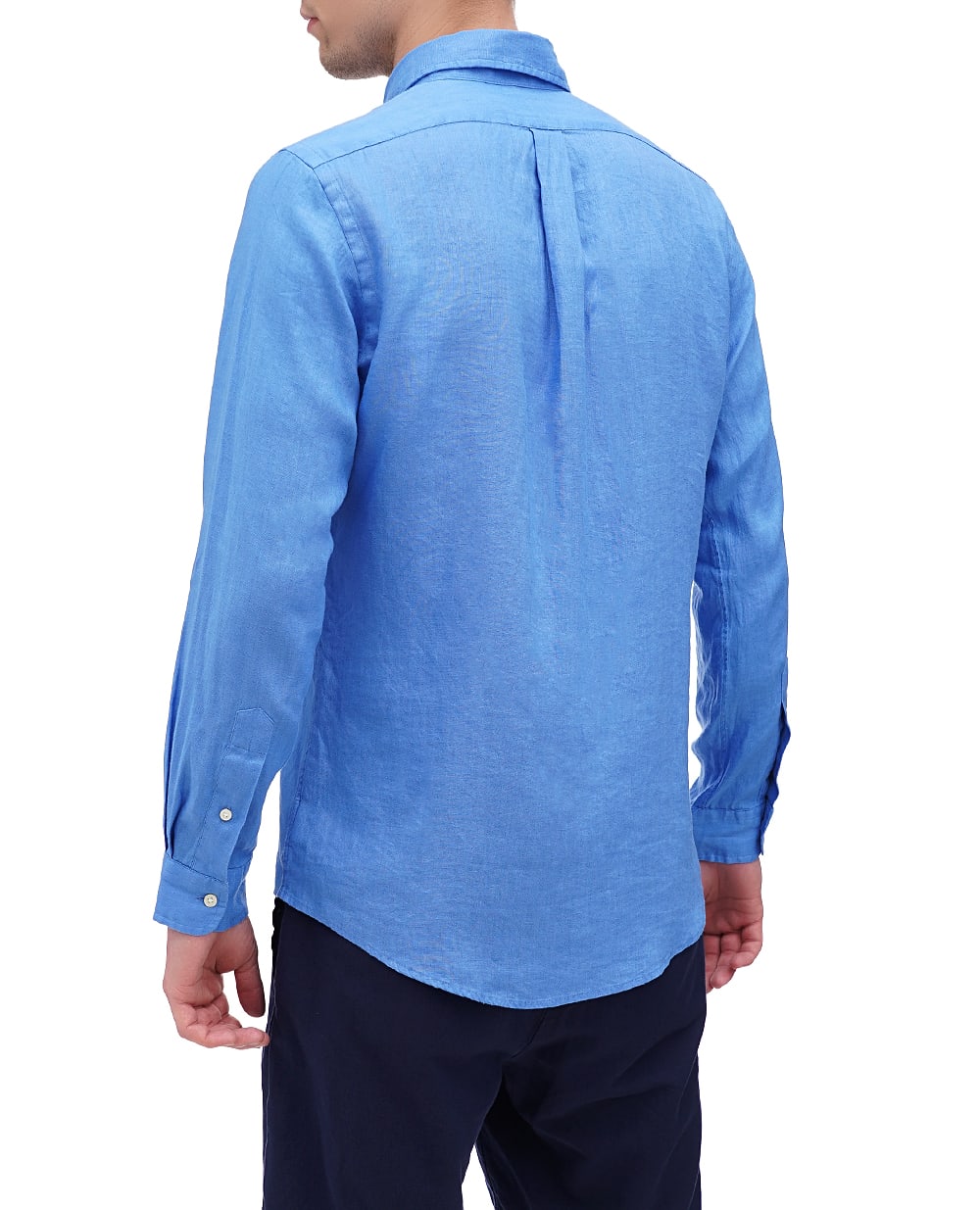 Льняная рубашка Polo Ralph Lauren 710794141020, голубой цвет • Купить в интернет-магазине Kameron