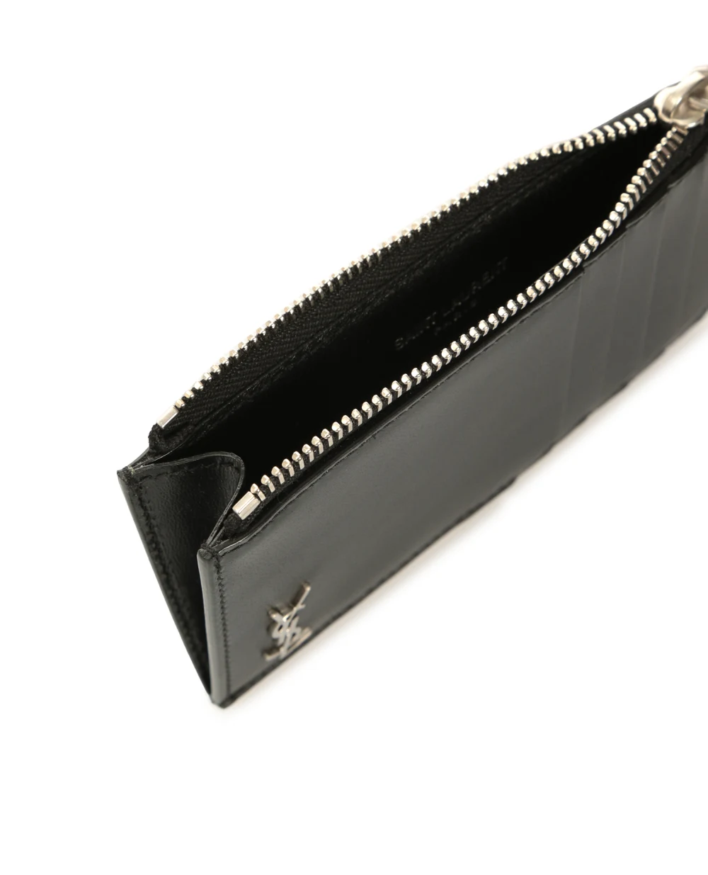 Кожаная визитница Saint Laurent 629899-1JB0E, черный цвет • Купить в интернет-магазине Kameron
