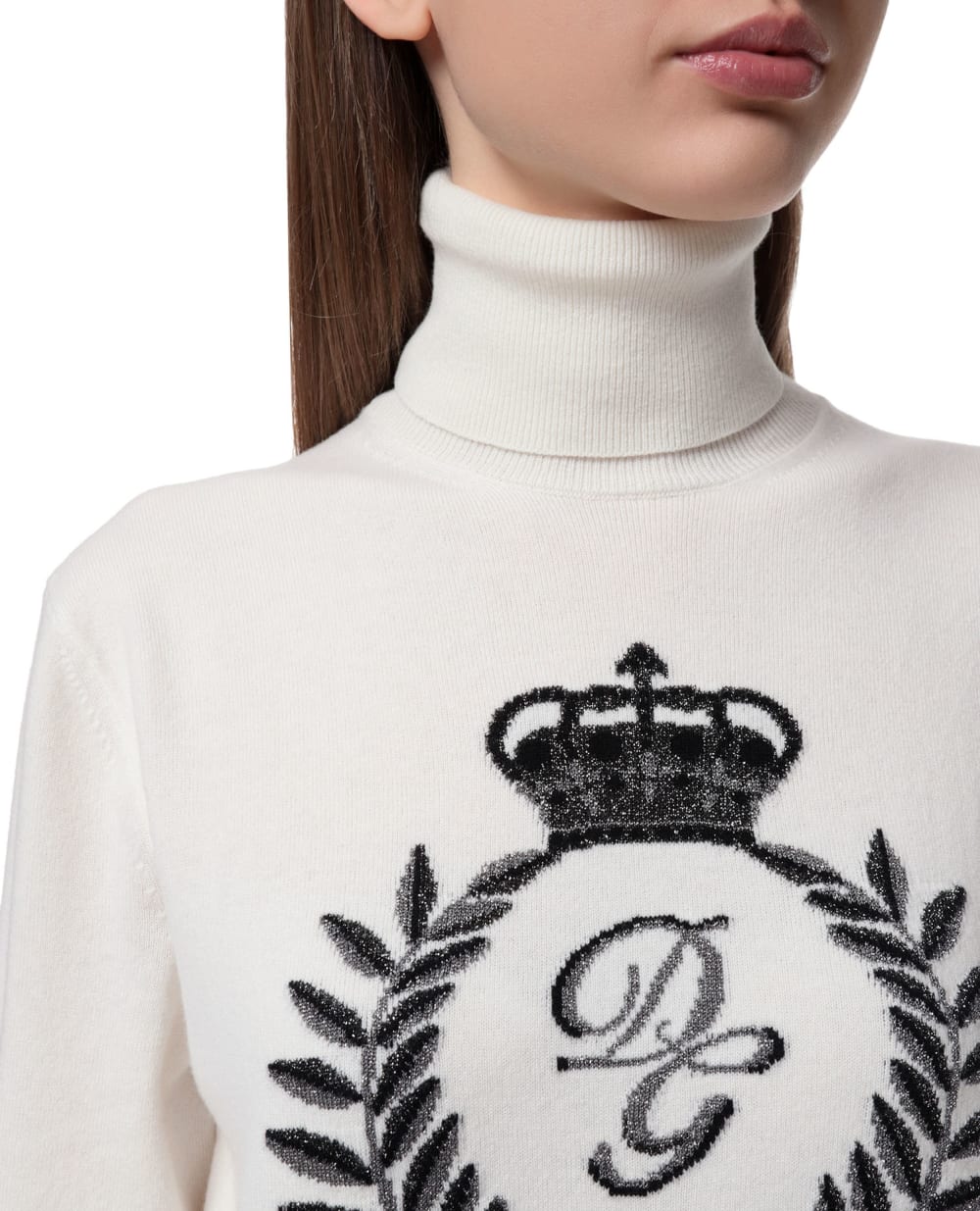 Кашемировый гольф Dolce&Gabbana FX832T-JAM2U, белый цвет • Купить в интернет-магазине Kameron