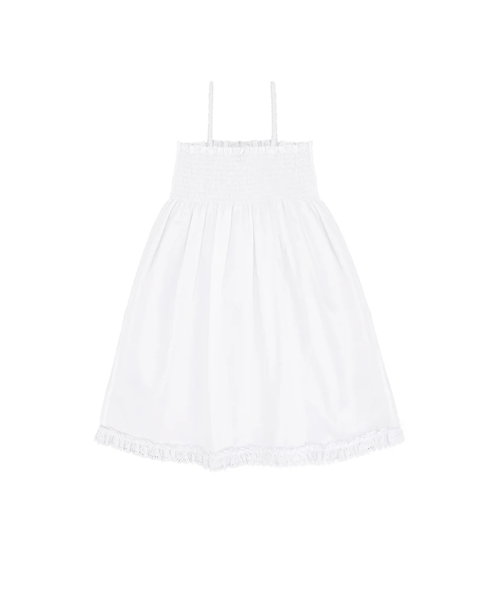 Детский сарафан Dolce&Gabbana Kids L53DZ1-G7NZC-B, белый цвет • Купить в интернет-магазине Kameron