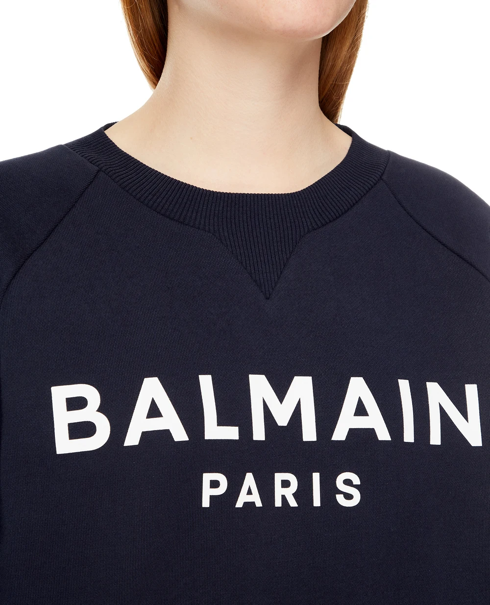 Свитшот Balmain YF1JQ001BB02-S, темно-синий цвет • Купить в интернет-магазине Kameron