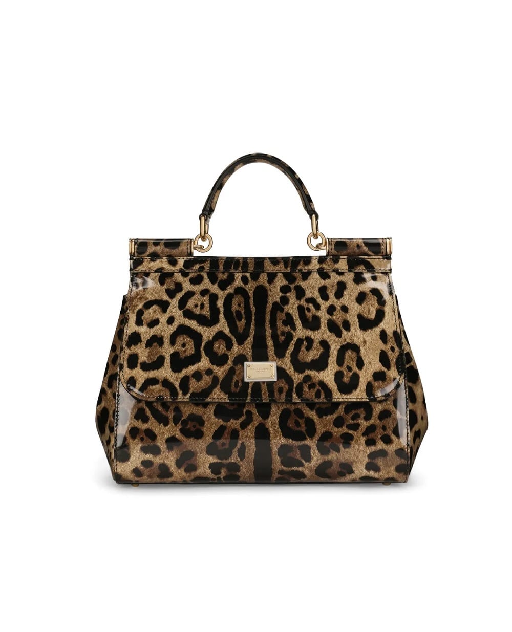 Кожаная сумка Sicily Medium Dolce&Gabbana BB6003-BM568, бежевый цвет • Купить в интернет-магазине Kameron