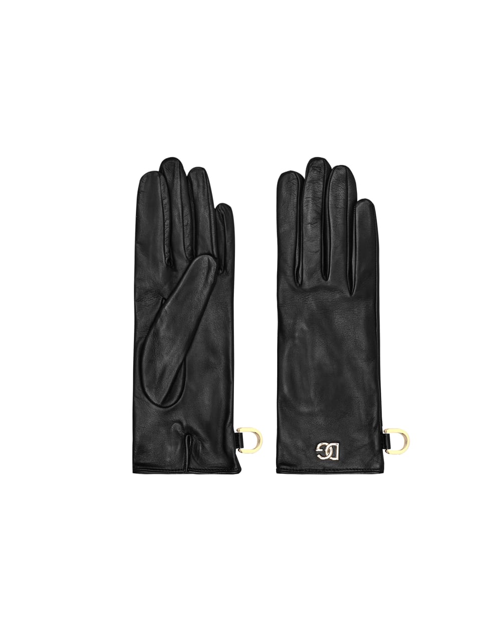Кожаные перчатки Dolce&Gabbana BF0189-AQ630, черный цвет • Купить в интернет-магазине Kameron