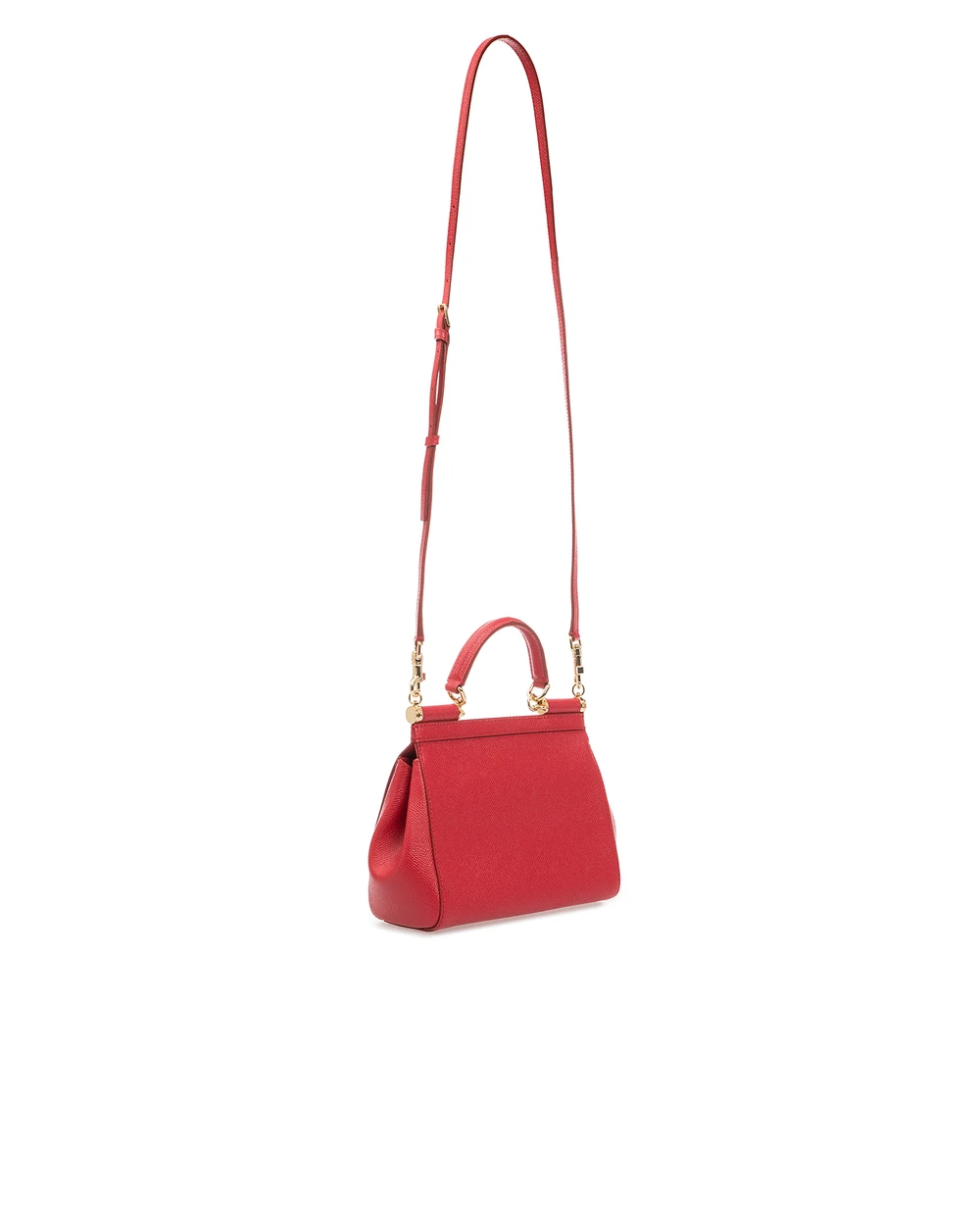 Кожаная сумка Sicily Medium Dolce&Gabbana BB6003-A1001, красный цвет • Купить в интернет-магазине Kameron