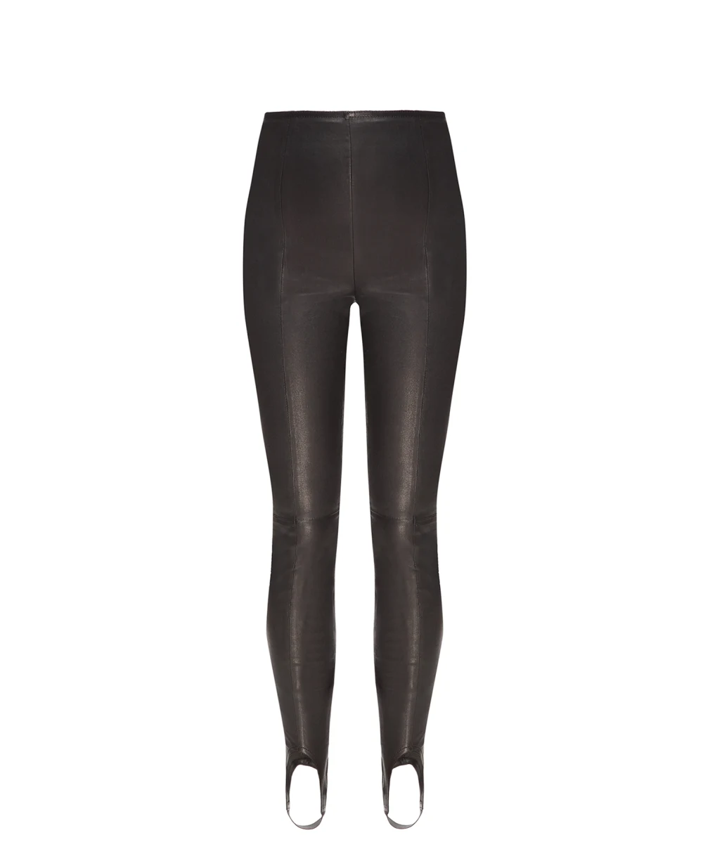Кожаные леггинсы Balmain AF1QD025LB99, черный цвет • Купить в интернет-магазине Kameron