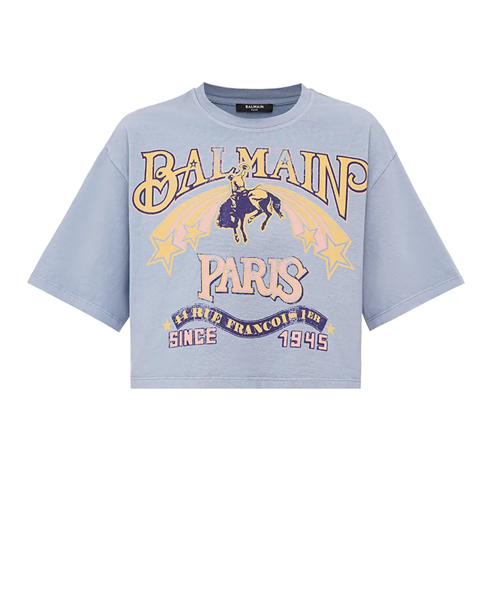 Футболка Balmain CF1EE020GD31, голубой цвет • Купить в интернет-магазине Kameron