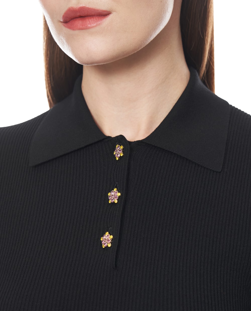 Поло в рубчик Dolce&Gabbana FXZ16Z-JFMHG, черный цвет • Купить в интернет-магазине Kameron
