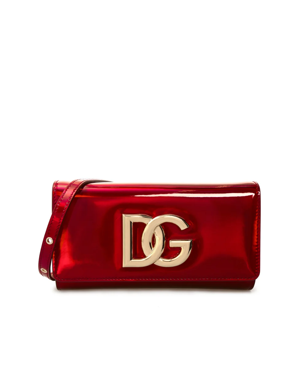 Кожаная сумка 3.5 Dolce&Gabbana BB7082-AQ495, красный цвет • Купить в интернет-магазине Kameron