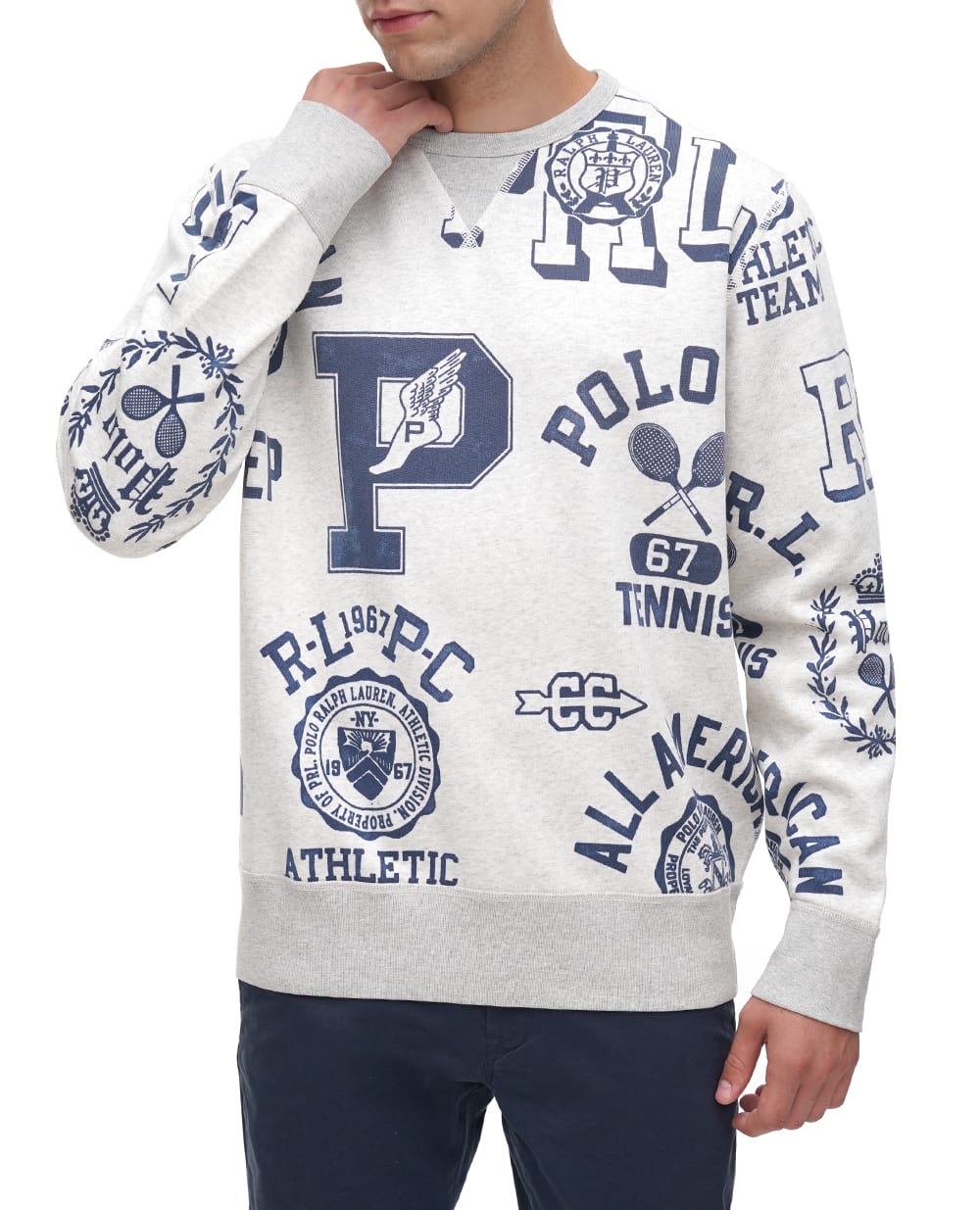 Свитшот Polo Ralph Lauren 710941981001, синий цвет • Купить в интернет-магазине Kameron